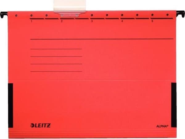 LEITZ ALPHA hängpåse, A4, med grodor, röd - för marknaden: D / L / A / CH - 25 stycken (1986-00-25)