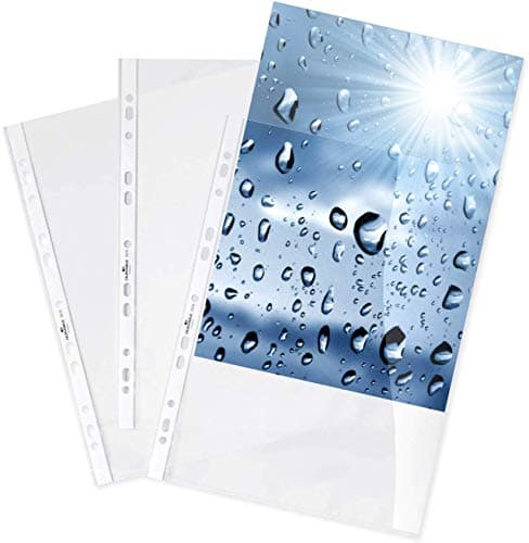 100 Pack 11 Hål A4 Pärmfickor Transparent