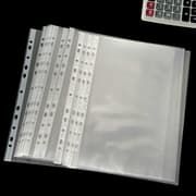 100 Pack 11 Hål A4 Pärmfickor Transparent