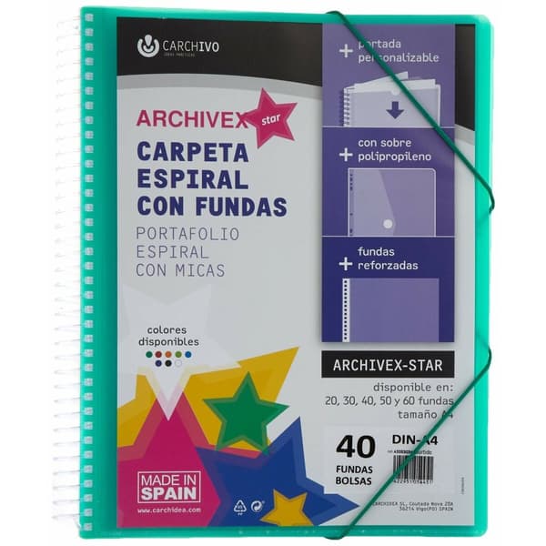 Organiser mappe Carchivo Archivex-Star 40 Covers A4 8 Dele