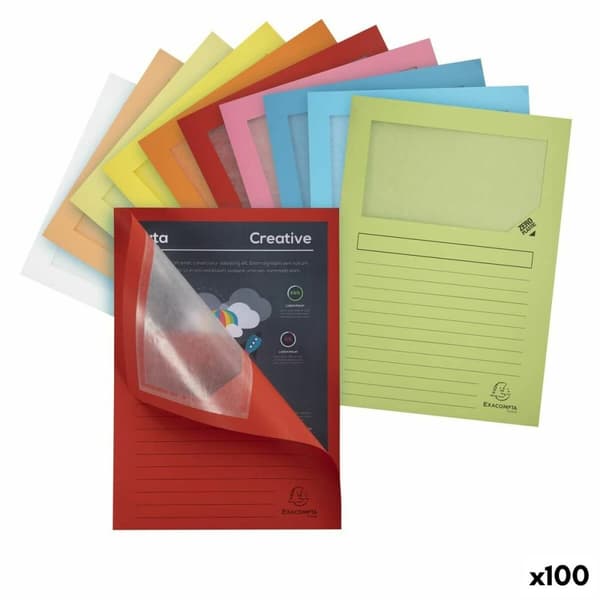 Undermappe Exacompta Forever Gennemsigtigt vindue A4 100 Dele