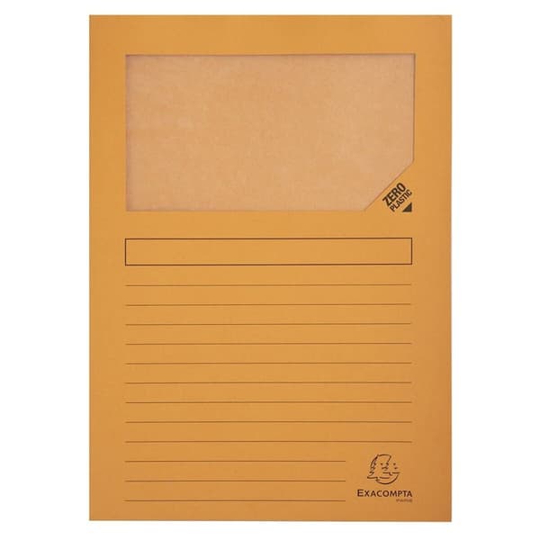 Undermappe Exacompta Forever Gennemsigtigt vindue Orange A4 100 Dele