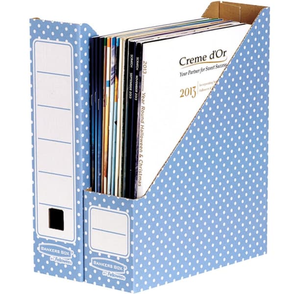 Tidsskriftholder Fellowes 4482101 Blå A4 Genbrugspap 10 Dele 7,8 x 31,1 x 25,8 cm