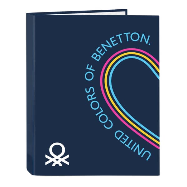 Ringbind Benetton Love Marineblå A4 (26.5 x 33 x 4 cm)