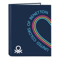Miniatyrbillede 1 af 2: Ringbind Benetton Love Marineblå A4 (26.5 x 33 x 4 cm)
