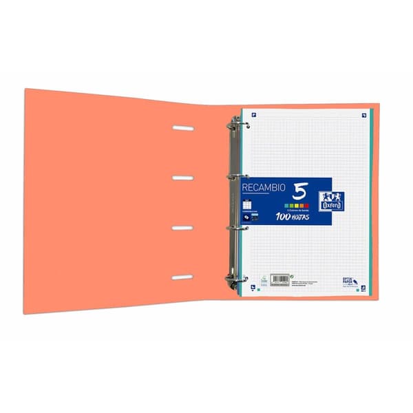 Ringbind Oxford Classic Europeanbinder Fersken A4 A4+
