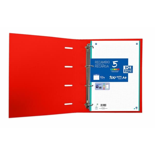 Ringbind Oxford Touch Europeanbinder Rød A4 A4+