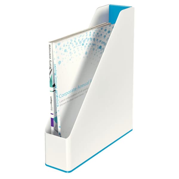 Tidsskriftholder Leitz Blå Hvid A4 polystyren 7,3 x 31,8 x 27,2 cm