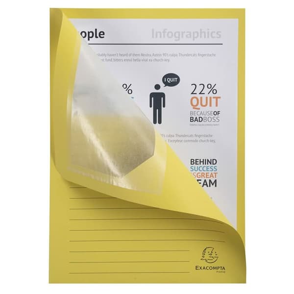 Undermappe Exacompta Forever Gennemsigtigt vindue Gul A4 100 Dele