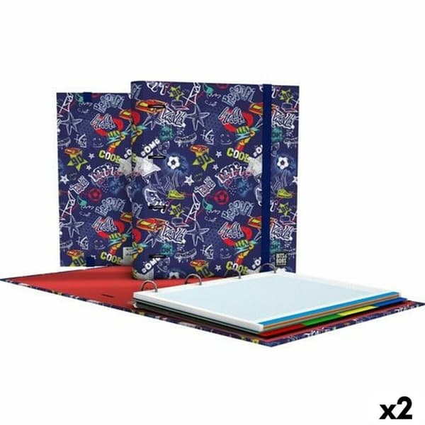 Ringbind Grafoplas Carpebook Star Mørkeblå A4 (2 enheder)