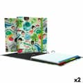 Miniatyrbillede 1 af 2: Ringbind Grafoplas Carpebook Revolution Green Grøn A4 (2 enheder)