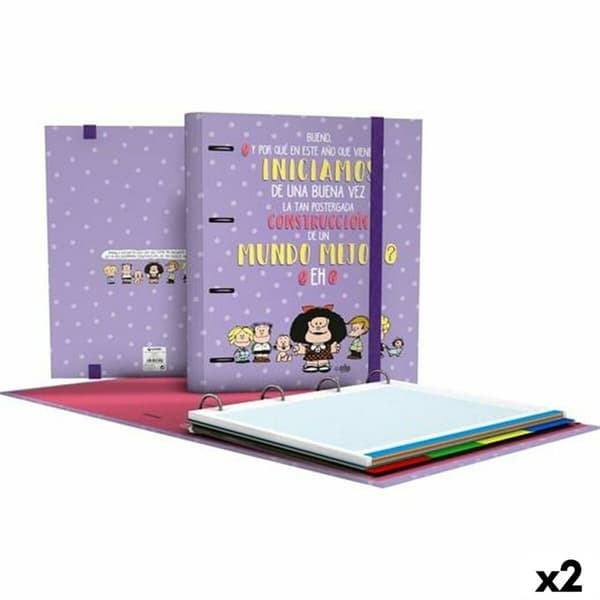 Ringbind Grafoplas Carpebook Mafalda Syren A4 (2 enheder)