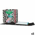 Miniatyrbillede 1 af 2: Ringbind Grafoplas Carpeplús Free Life Zebra Hvid/Sort A4 (2 enheder)