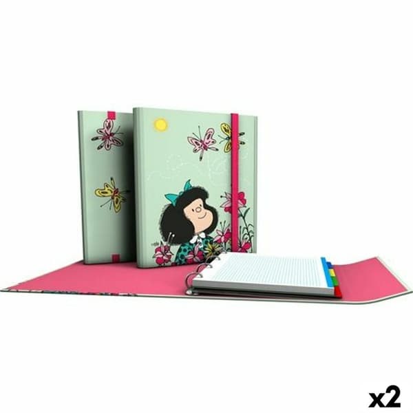 Ringbind Grafoplas Carpeplús Mafalda  Grøn A4 (2 enheder)