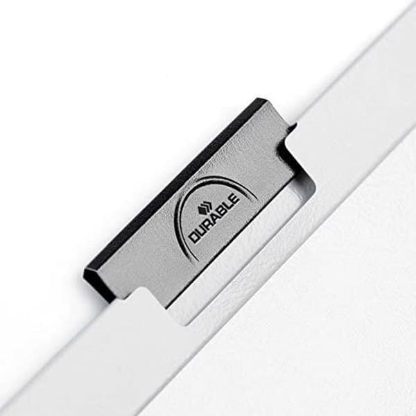 Dokumentmappe Durable Duraclip 30 Hvid Gennemsigtig A4 25 Dele