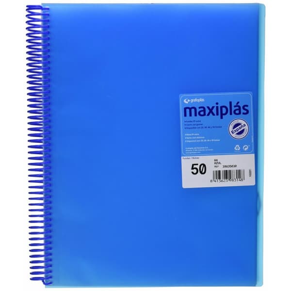 Dokumentmappe Grafoplas Maxiplas 50 Covers Blå A4