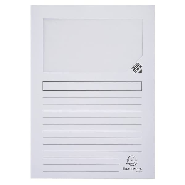 Undermappe Exacompta Hvid A4 100 Dele