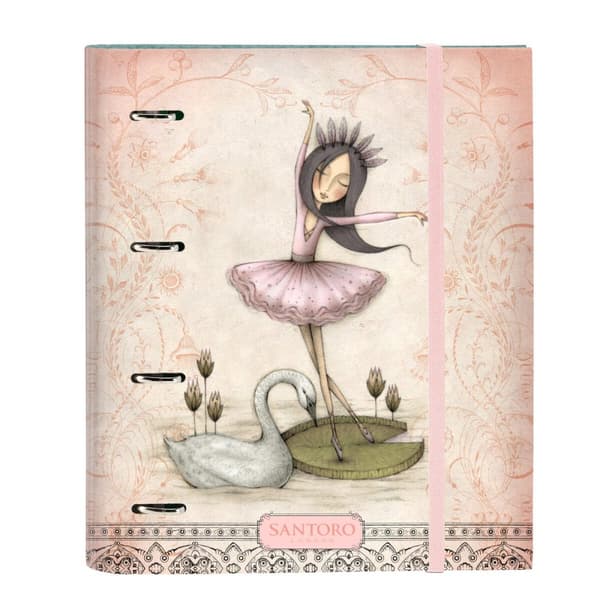 Ringbind Santoro Swan lake Grå Pink 27 x 32 x 3.5 cm
