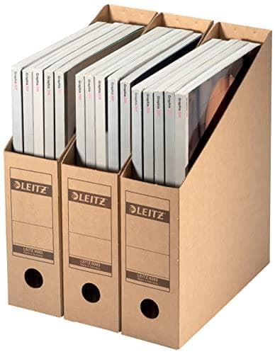 LEITZ arkivtidningsmapp, DIN A4, tillverkad av wellpapp, natronlaminerad med natronpapper, öppen upptill, stängd baktill (6083-00-00)
