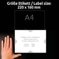 Miniatyrbillede 4 af 6: AVERY Zweckform bæreetiketter, 220x160 mm, hvid/lysgrå PP med transparent polyesterlag, igen og igen - 1 stk (8003-5)