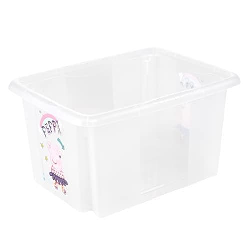 keeper opbevaringsboks karolina "Peppa", 15 liters roterende/stablingsboks med låg, lavet af PP, naturlig-transparent, med - 1 stk (1223600119400)