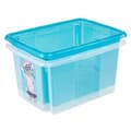 Miniatyrbillede 5 af 6: keeper opbevaringsboks karolina "Peppa", 15 liters roterende/stablingsboks med låg, lavet af PP, naturlig-transparent, med - 1 stk (1223600119400)