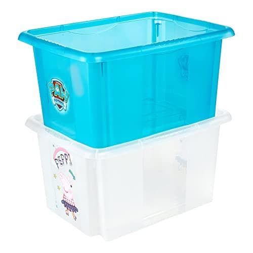 keeper opbevaringsboks karolina "Peppa", 15 liters roterende/stablingsboks med låg, lavet af PP, naturlig-transparent, med - 1 stk (1223600119400)