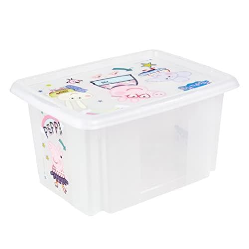 keeper opbevaringsboks karolina "Peppa", 15 liters roterende/stablingsboks med låg, lavet af PP, naturlig-transparent, med - 1 stk (1223600119400)