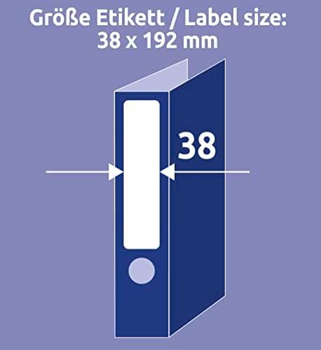 Avery Zweckform LR4760 - Valkoinen - 38 x 192 mm 175 tarra(a) (25 arkkia x 7) tiedostotarrat