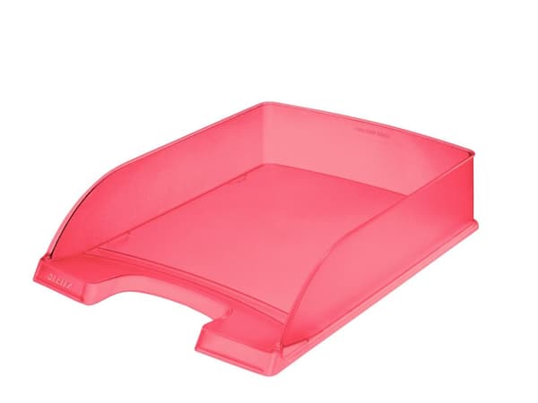 Esselte-Leitz LEITZ brevfack Plus Standard, A4, polystyren, röd frost stapelbar vertikalt eller förskjuten, stort grepputtag, - 5 st (5227-00-26)