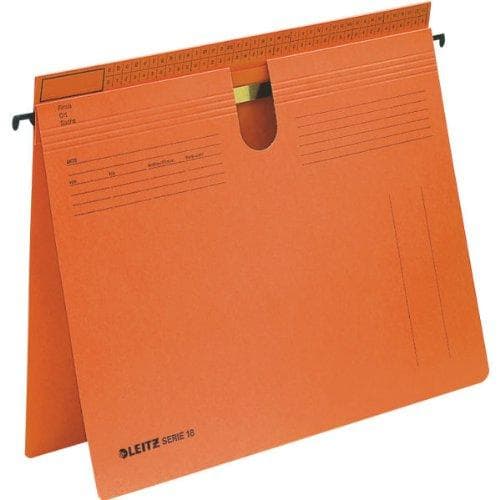 LEITZ SERIES 18 hængemapper, Manila pap 250 g/kvm, orange - til markedet: D / L / A / CH - 50 stk (1814-00-45)