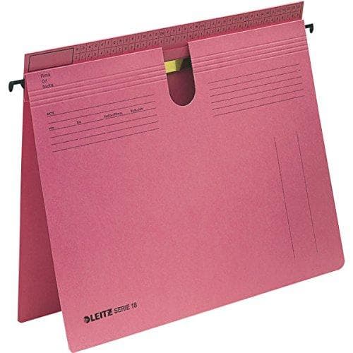 LEITZ SERIES 18 hængemapper, Manila pap 250 g/kvm, rød - til markedet: D / L / A / CH - 50 stk (1814-00-25)