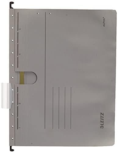 LEITZ ALPHA hængemappe, A4, kommerciel hæftning, grå - til markedet: D / L / A / CH - 25 stk (1984-00-85)