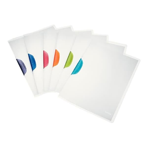 Leitz ColorClip Magic Clip-mapp A4 för 30 ark genomskinlig, finns i olika färger