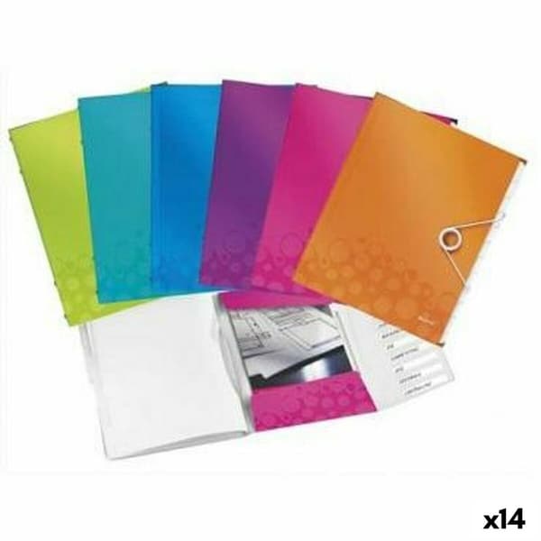 Organiser mappe Leitz WOW Multifarvet A4 (14 enheder)