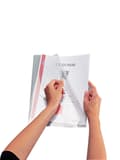 Miniatyrbillede 5 af 6: LEITZ Super Premium transparent cover, A4, PVC, gul, 0,15 mm åben i toppen og siderne, uudslettelig, hård film (4153-00-15)