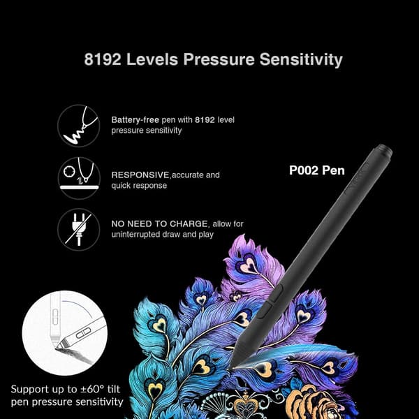 Grafikplatta, 10x6 tum, Stylus utan batteri