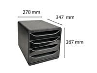 Blankettbox EXACOMPTA BIGBOX 4 låd svart