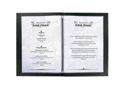 Sigel SM116 Folder Læder - Linned - Plast Sort A5 (148x210 mm) (SM116)