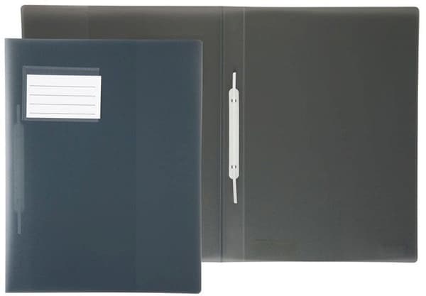 Idena - 307850 - Snabbfolder för DIN A4, med överbredd, tillverkad av polypropen, genomskinlig svart, 1 st.