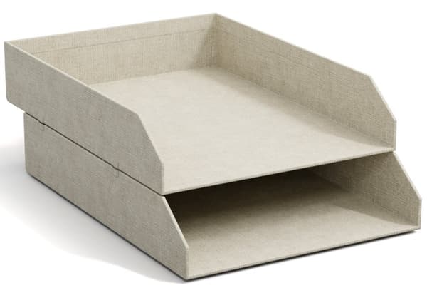 Brevkorg Stapelbar Linen 2-pack Bigso Box of Sweden
