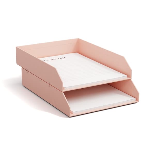 Brevkorg Stapelbar Dusty Pink 2-pack Bigso Box of Sweden
