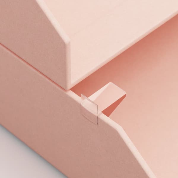 Brevkorg Stapelbar Dusty Pink 2-pack Bigso Box of Sweden