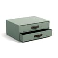 Miniatyrbillede 3 af 4: Skrivbordsbyrå med 2 lådor håller A4 Soft Teal Bigso Box of Sweden