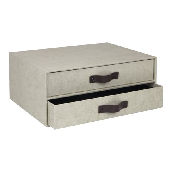 Skrivbordsbyrå med 2 lådor håller A4 Linen Bigso Box of Sweden