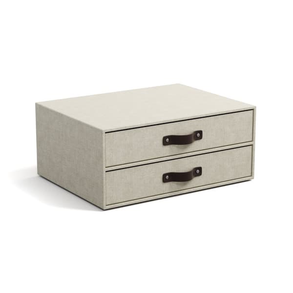 Skrivbordsbyrå med 2 lådor håller A4 Linen Bigso Box of Sweden