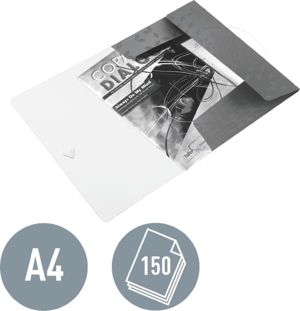 Leitz WOW plast-elasto-mappe til A4-dokumenter - 3-klappsmappe til 150 velcro - Rød