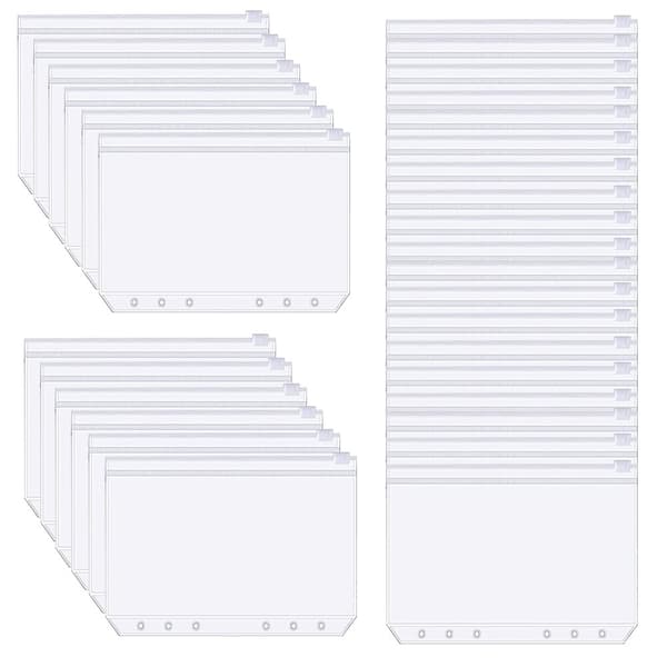 INF A5 PVC vetoketjullinen pussi 6-rengaskansiolle 30-pack