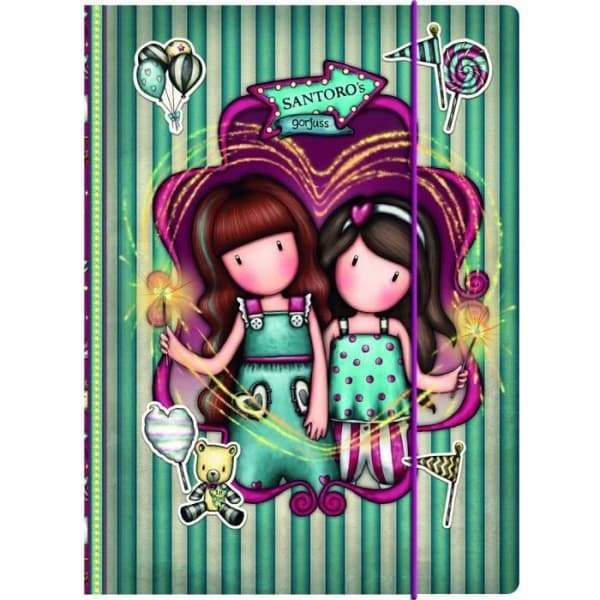 Gorjuss Folder Fireworks A4 Burgundy (24,8 x 9 x 33,4 cm) - 5018997636046
