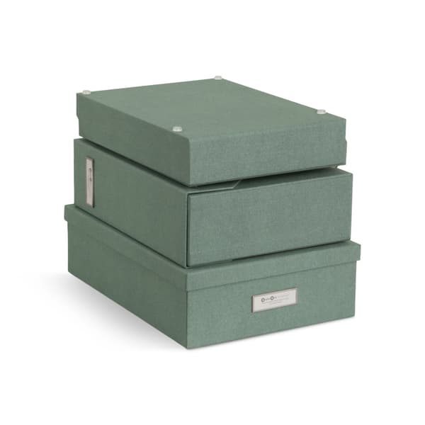 Stort kontoroppbevaringssett Soft Teal 5 deler Bigso Box of Sweden